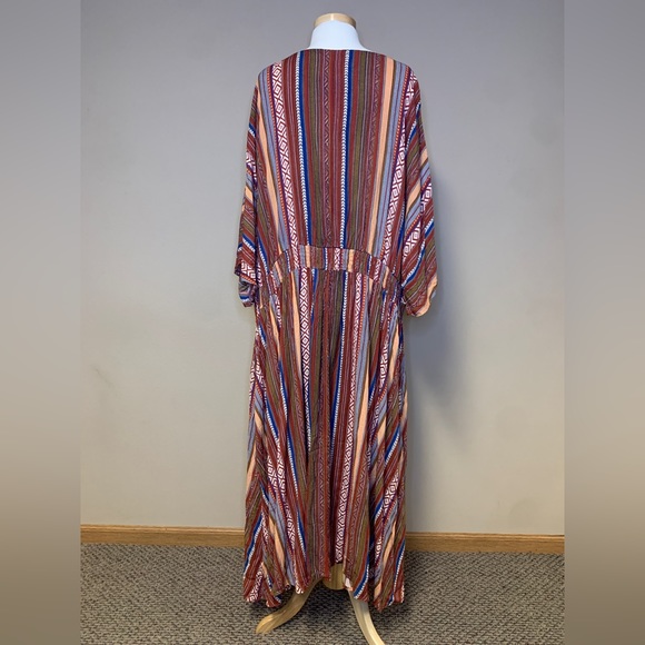 NWT - Bloomchic Striped Tribal Maxi Dress - Picture 4 of 9